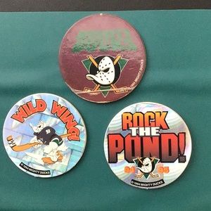 Lot of 3  Del Taco Disney Mighty Ducks POGS  1994